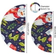 thumbnail image 3 of FMSHPON Christmas Snowman Watercolor Pattern Xmas Christmas Tree Skirt Stand Mat for Holiday Party Decoration Indoor Outdoor 48 inches, 3 of 6