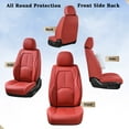 thumbnail image 3 of Coverado Front Seat Covers for Car, Premium Leather Seat Protectors with Lumbar Support, Waterproof Auto Cushions Universal Fit for Most Cars, Red, 3 of 6