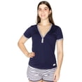 thumbnail image 1 of Blusa escote v manga corta para dama, 1 of 4