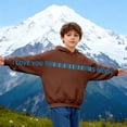 thumbnail image 6 of Girls Hoodies Casual Long Sleeve Warm Pullover Tops Baggy Fashion Cute Streetwear Sweatshirts with Pockets,6-12 Months 12-24 Months 2t 3t 4t 5t 6t 7t 8t 9t Children Brown 8-9 Years, 6 of 6