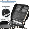 thumbnail image 4 of FORMRS Zipper Binder with Shoulder Strap 2-inch Ring 500 Sheet Capacity File Bag, Black Abstract Stripes, 4 of 5