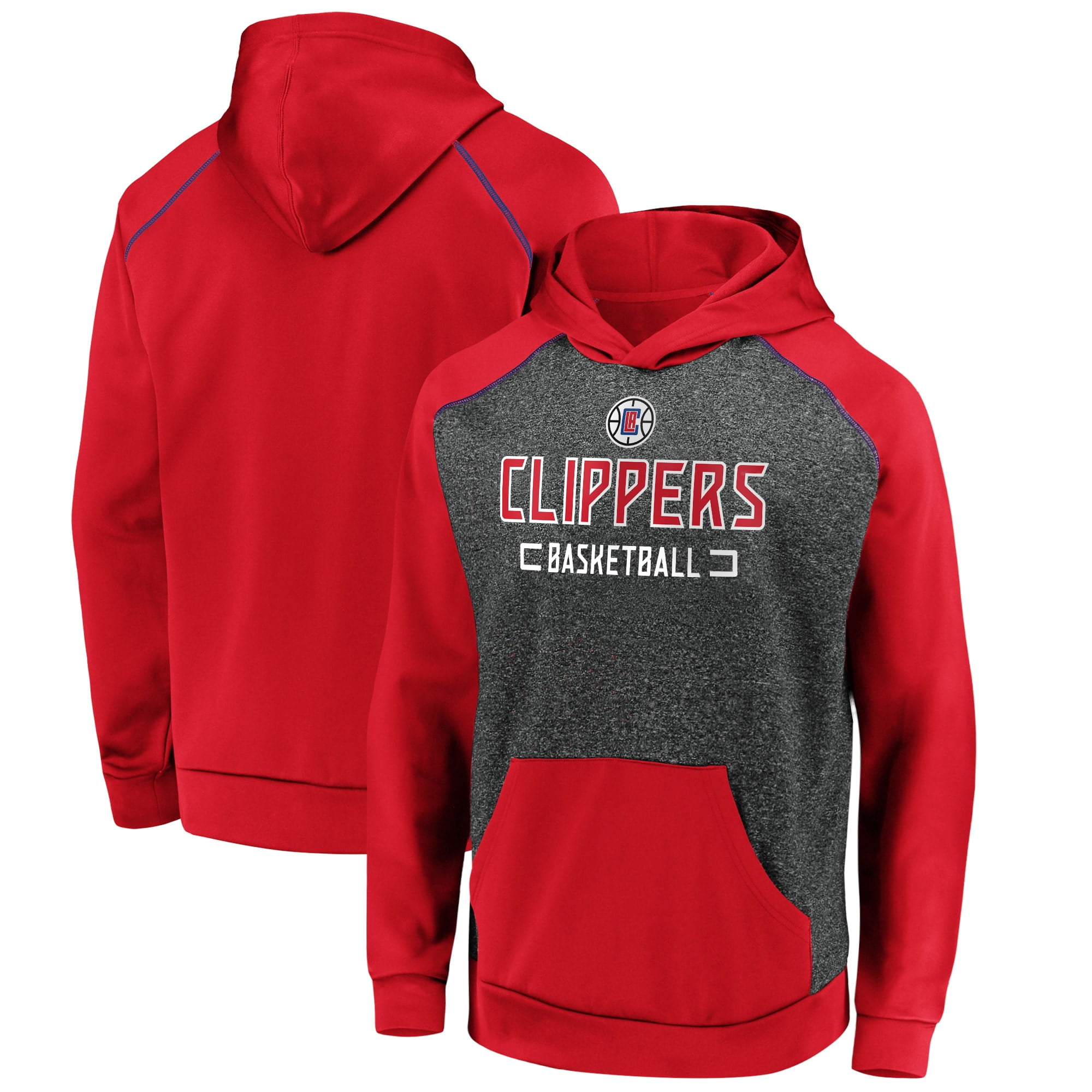 Men's Fanatics Branded Heathered Charcoal/Red LA Clippers Game Day ...