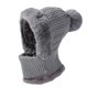 thumbnail image 1 of Gorro de invierno para mujer, conjunto de máscara de pasamontañas de punto con forro polar de una pieza, bufanda circular con cuello de Calavera, gorro de nieve para esquí con pompón, 1 of 5
