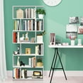thumbnail image 4 of Gymax 6 Tier S-Shaped Bookshelf Storage Display Bookcase Decor Z-Shelf White, 4 of 10