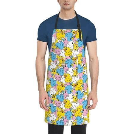 

Coaee Colorful Duck for Waterproof Apron for Unisex Adult with Adjustable Bib Apron