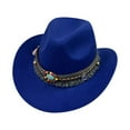 thumbnail image 2 of Celivon Unisex Western Cowboy Hat Summer Casual Wide Brim Travel Loose Cap Baseball Fedoras, 2 of 5