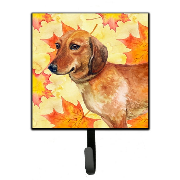 Dachshund Fall Leash or Key Holder Yellow