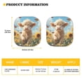 thumbnail image 5 of Yuyamidu Highland Cow Car Windshield Shades for Car Van SUV Sunflower Vehicle Window Shades Car Accessories Butterfly Car Windshield Sunshade Keep Vehicle Cool, 5 of 5
