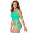 thumbnail image 3 of Swimsuits for All Cropped Racerback Side Tie Tankini Set, 3 of 5