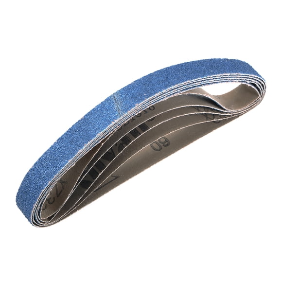 Unique Bargains 3/4' x 21' Sanding Belt 60 Grit Zirconia Sand Belts 5pcs