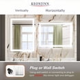 thumbnail image 3 of Keonjinn LED Mirror for Bathroom, 24 x 36 inch Front Lighted Modern Vanity Mirrors with 3 Colors Lights 3000K/4500K/6000K, Rectangular Wall Mounted(Horizontal/Vertical), 3 of 8