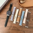 thumbnail image 6 of Genuine Leather Bands Compatible with Samsung Galaxy Watch Ultra 47mm(2024), Vintage Top-Grain Leather Band for Men & Women Sport Replacement Strap Adjustable Wristbands Band,Coffee, 6 of 6