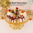 thumbnail image 5 of Gold Glass Fruit Tray Handcraft Multipurpose Candy Plate With Alloy Base Alloy Base For Display Flowers, 5 of 5