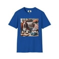 thumbnail image 3 of Basset Hounds "Sleepytime Reading a Good Book" Unisex Softstyle T-Shirt, 3 of 11