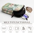 thumbnail image 5 of SEANATIVE Double Eyeglass Case with 2 Compartment Glasses Case Zipper Eyewear Pouch Lightweight Soft Neoprene Sunglasses Pouch Travel Glasses Storage Pouch Bag, Hummingbird Floral Green, 5 of 7