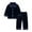 Dark Blue, variant on Kiplyki New Arrivals Set for Baby Toddler Kids Winter Boys Girls Solid Color Lattice Print Long Sleeved Home Wear Clothes Suit