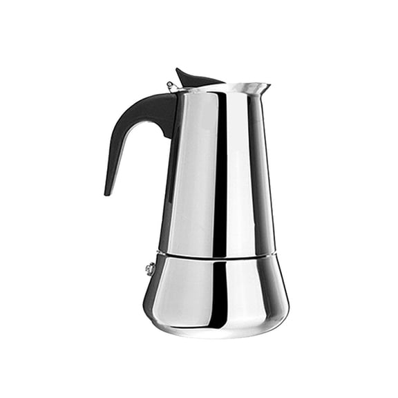 Coffee Maker, Stovetop Coffee Percolator for Home Use, with Wide Bottom Design, 2-9 Cup Capacity for Latte and Coffee, 6X3In (1Pcs) Silver1