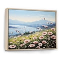thumbnail image 2 of Designart "Mountain'S Zinnias Charms" Zinnias Floater Framed Canvas Wall Art, 2 of 5
