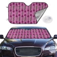 thumbnail image 3 of Lsque Tulips Flowers Car Windshield Sun Shade | Accordion Folding Style Auto Shade for Car Truck SUV Van | Blocks UV Rays Sun Visor Protector | Small, 3 of 7
