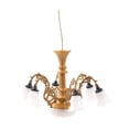 thumbnail image 1 of Candelabro a a 1/87, modelo de accesorio de luz de techo, diseño de isaje de mesa de arena, lámpara colgante de 3V/12V adornos de lámpara Dorado Hugo Luces de techo a escala, 1 of 9