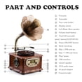 thumbnail image 3 of Sistema estéreo con tocadiscos Phonograph Gramophone, reproductor de CD, 3 of 5