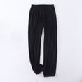 thumbnail image 7 of Lightweight Pants Women New Women's Long Sleep Pants Summer Lightweight Lounge Pants Casual Home Wear Bottoms Pajama Trousers with Pocket Black L, 7 of 7