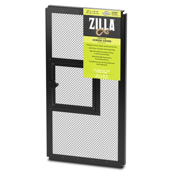 Terrarium Zilla Pet Reptil Fresh Air con puerta con bisagras, 50 x 25 cm