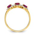 thumbnail image 3 of 3/4 Carat (ctw) Three-Stone Ruby Ring in 14K Yellow Gold with Diamonds, 3 of 4