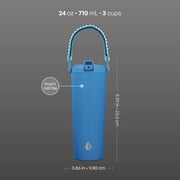TAL 24oz Stainless Steel Hudson Paracord Handle Water Bottle, Blue