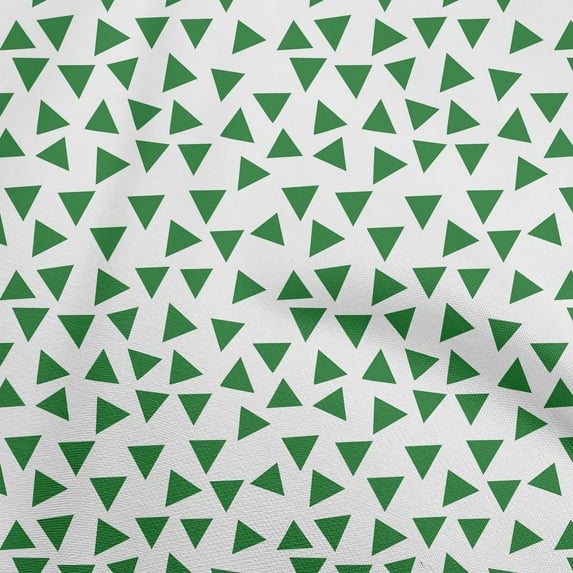 oneOoneCottonFlexGreenFabricGeometricTriangleSewingCraftProjectsFabricPrintsByYard40InchWide