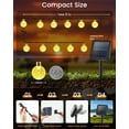 thumbnail image 2 of 8 In 30 LED Crystal Globe Solar String Lights Outdoor, Waterproof Solar Lights for Outside, 8 Lighting Modes Patio Decor for Garden Yard Porch Wedding Party(Warm White), 2 of 7