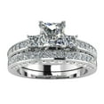 thumbnail image 1 of Kkkded Rhinestone Finger Ring 1/2Pcs of Trendy Beautiful Fine Workmanship Alloy Zircon Fashion Ring - for Couples, 1 of 7
