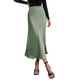 thumbnail image 1 of Falda PRETTYGARDEN Satinada Midi de Cintura Alta Verde Claro S, 1 of 7