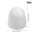 thumbnail image 2 of Universal Toilet Bolt Caps, Toilet Seat Screws, Round Plastic Push-On Toilet Bowl Bolt Caps Covers, with Extra Washers for Easy installation, 6 Pcs, 1.45x1.43", 2 of 7