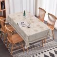 thumbnail image 7 of Light Khaki Damask Floral Tablecloth,60x120 Inch,Waterproof Stain Resistant Table Cover for Kitchen Dining Indoor Outdoor Party Decor, 7 of 7