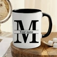 thumbnail image 3 of 1pc, Unique Personalized Custom Letter Name Ceramic Coffee Mug - Durable Reusable Novelty Cup for Anniversary, Birthday, and Holiday Gifts - White Tea Cup for Summer and Winter Drinkware, 3 of 8