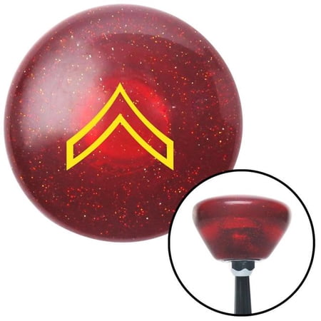 American Shifter Yellow 01 Private First Class Red Retro Metal Flake Shift Knob with M16 x 1.5 Insert Brody