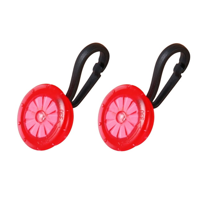 KAKOWELY 2 Pcs Mini LED Bright Safety Light Multifunctional Clip On Strobe Lights for Luggage Backpack Pouch (Red),1.73X"X0.94"X0.59"