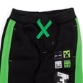 thumbnail image 7 of Minecraft Big Boys' 2-Pack Fleece Jogger Pants Black Green Heather, 7 of 7