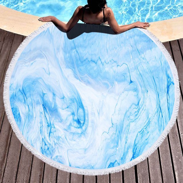 Patrón circular Playa Piscina Toalla de ducha al aire libre Manta Yoga Mat Wmkox8yii jkg2369