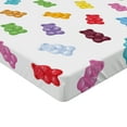 thumbnail image 2 of Ambesonne Dessert Fitted Sheet 2 Pcs Set, Vibrant Gummy Bears, King, Multicolor, 2 of 3