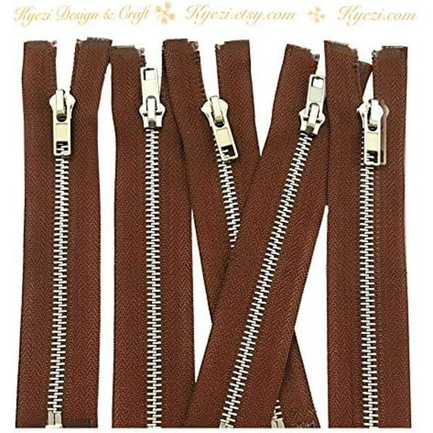 3 Inch 36 Inch Silver Separating Jacket Zippers, 5 Teeth Zippers, Y