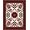 Maroon, Pattern 2, variant on ODIKA 2x3 Machine Washable Non-Slip Area Rug, Elegant Motif Featuring Interlocking Chevron and Shapes High Traffic Rug, Red, 517052