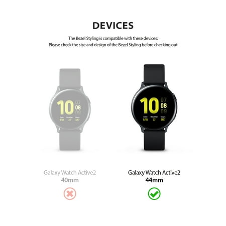 Ringke Ringke Bezel Styling Made For Galaxy Watch Active 2 44mm Case Silver Gw A2 44 40 Walmart Com Walmart Com