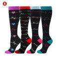 thumbnail image 3 of CAROOTU Compression Socks for Women & Men Circulation-Compression Socks 20-30 mmHg for Running Sport Nurse, 3 of 7