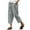 Gray, variant on biudgviw Womens Capri Pants Cotton Linen Button Lightweight Cropped Pants Summer Loose Fit Straight Leg Lounge Capris with Pocket