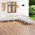 thumbnail image 1 of vidaXL 7 Piece Garden Lounge Set Solid Pinewood White, 1 of 8