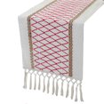 thumbnail image 1 of Table for Home Decor with Tassels 72 Inches Long Farmhouse Rustic Table Runner Cream & Brown Macrame Burlap Fall Table Decoration for Living Room Bridal Shower (12x72 Inches), 1 of 5