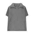 thumbnail image 5 of Blmnix Thermal Women's Winter Coats Puffer Gray Zip-Up Basics Womens Tops Short Short Sleeve Tops, 5 of 6