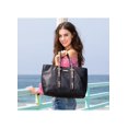 thumbnail image 3 of Double Top Handle Large Shopper [Black] Tote Handbag, 3 of 3